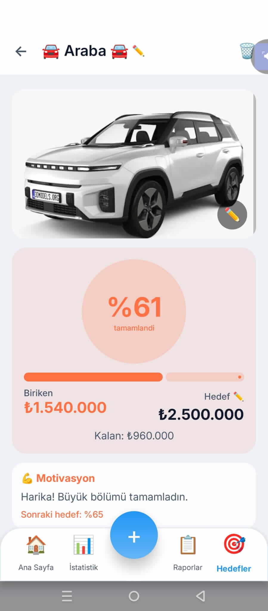 Bütçe Takibi - Gelir gider listesi