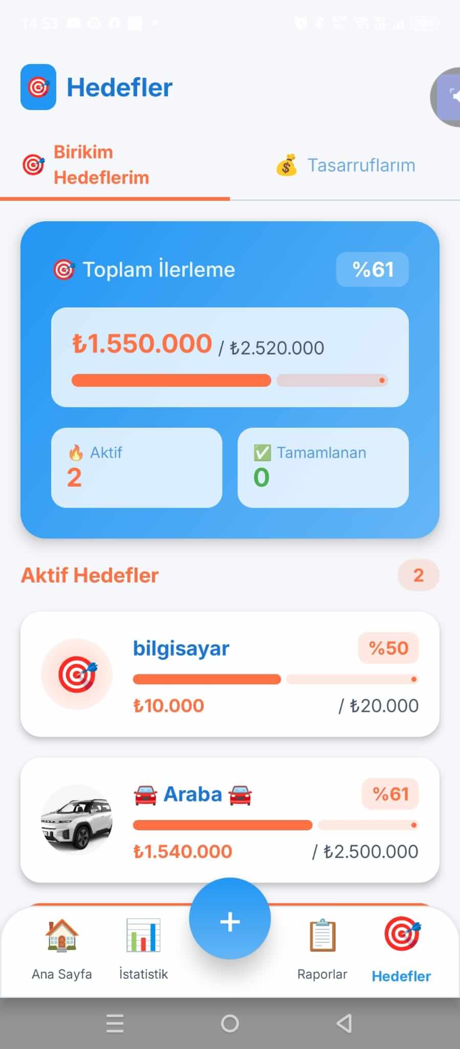 Bütçe Takibi - Tasarruf alanları