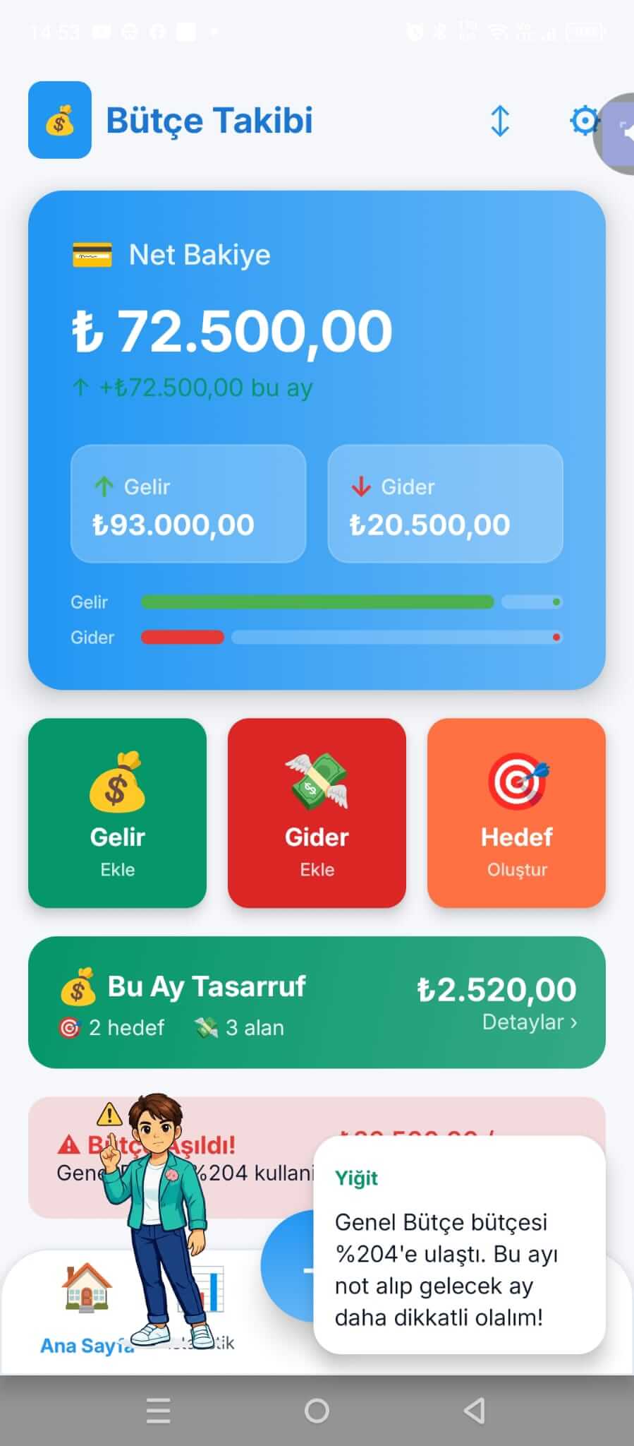 Bütçe Takibi - Tekrarlayan işlemler